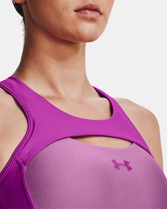 Women's Armour® Mid Crossback Harness Sports Bra, Purple, pdpMainDesktop image number 9